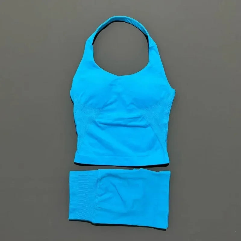 Ensemble yoga 2 pieces brassiere dos nu et short push-up LUXEPULSE - photo 25