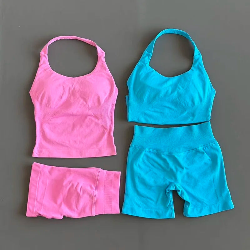 Ensemble yoga 2 pieces brassiere dos nu et short push-up LUXEPULSE - photo 6