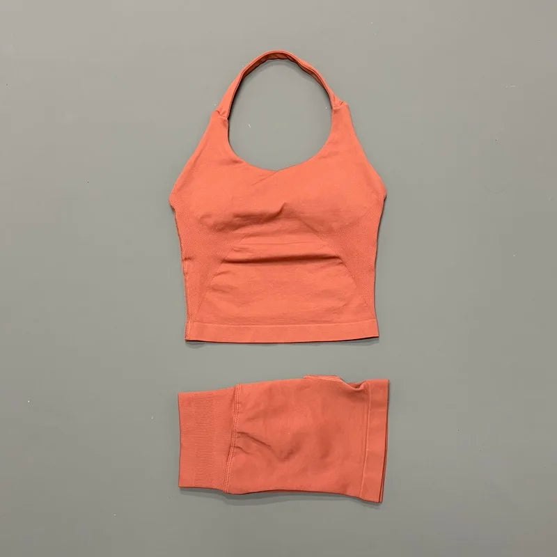 Ensemble yoga 2 pieces brassiere dos nu et short push-up LUXEPULSE - photo 20