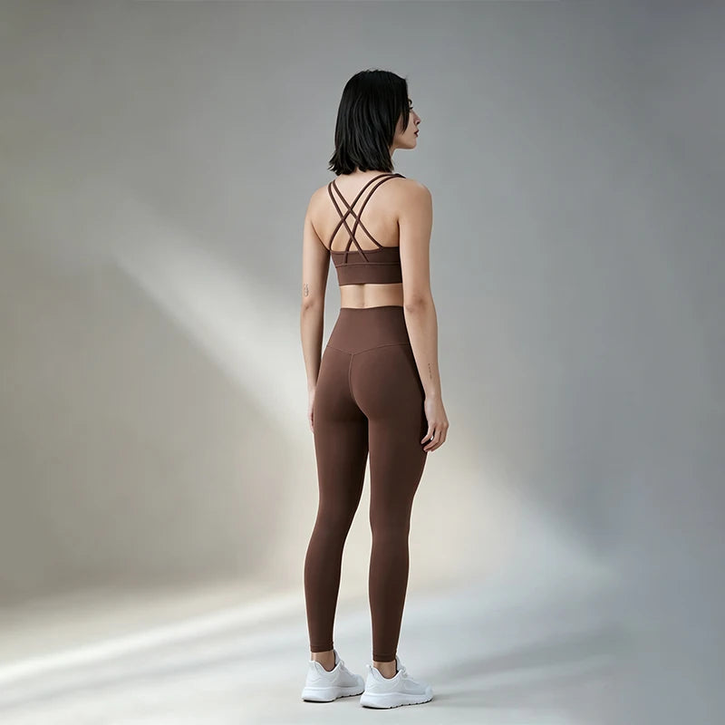 Ensemble yoga 2 pieces brassiere et legging taille haute LUXEPULSE - photo 3