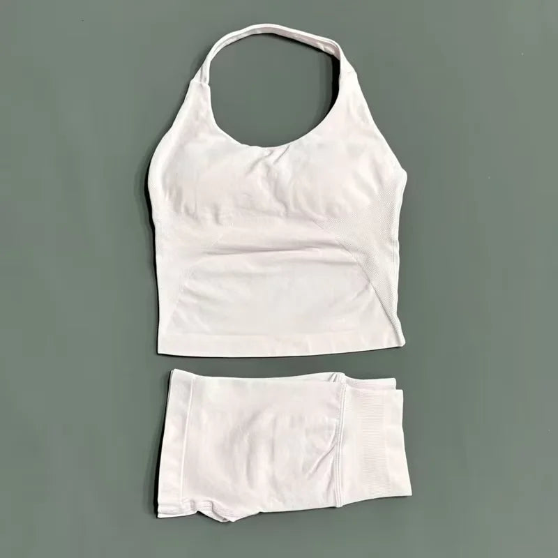 Ensemble yoga 2 pieces brassiere dos nu et short push-up LUXEPULSE - photo 21
