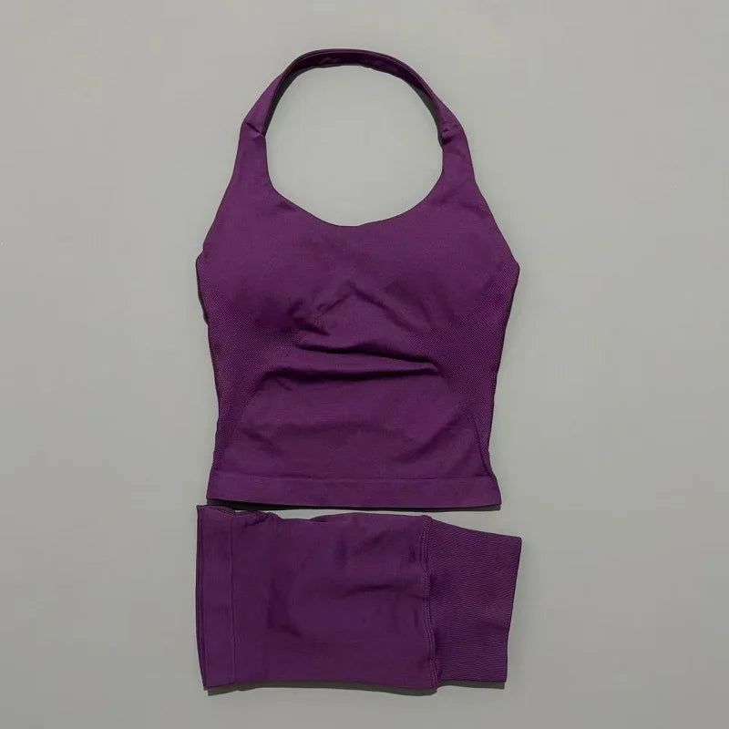 Ensemble yoga 2 pieces brassiere dos nu et short push-up LUXEPULSE - photo 24