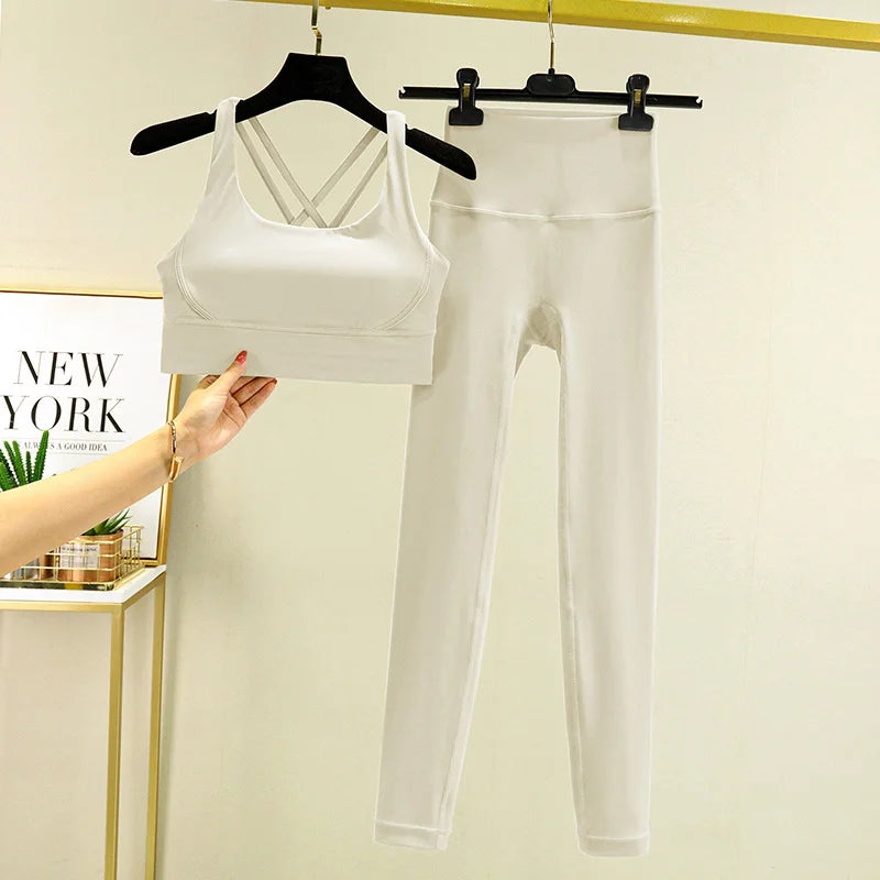 Ensemble yoga 2 pieces brassiere et legging taille haute LUXEPULSE - photo 7