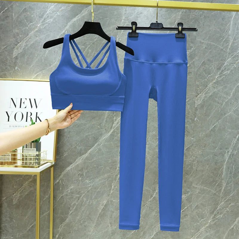 Ensemble yoga 2 pieces brassiere et legging taille haute LUXEPULSE - photo 9