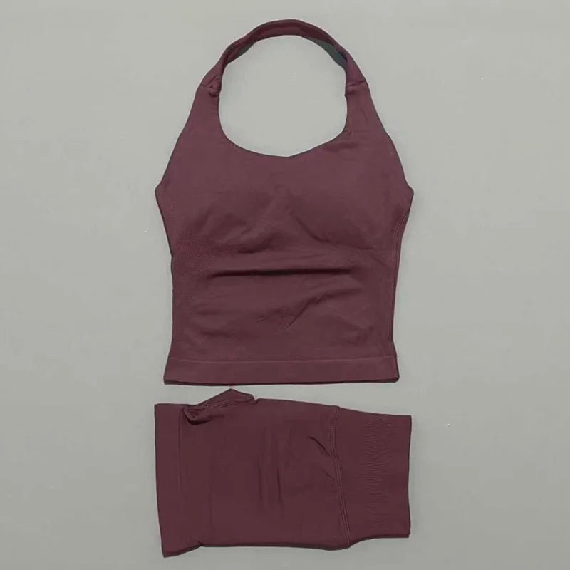 Ensemble yoga 2 pieces brassiere dos nu et short push-up LUXEPULSE - photo 13
