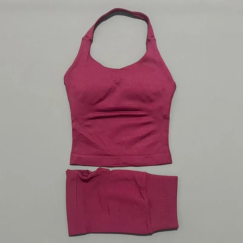 Ensemble yoga 2 pieces brassiere dos nu et short push-up LUXEPULSE - photo 23