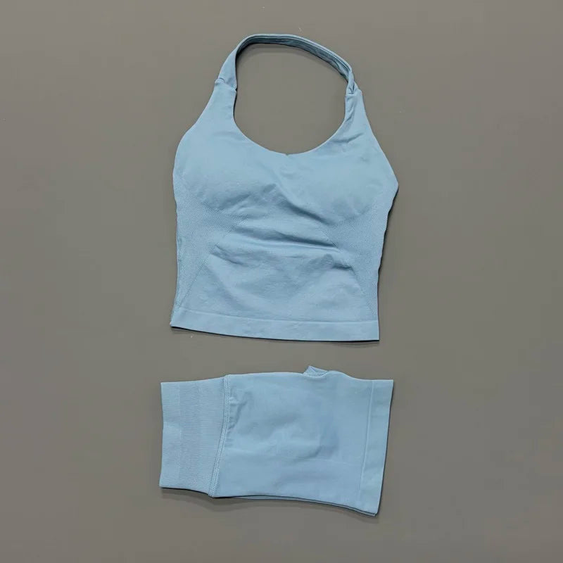 Ensemble yoga 2 pieces brassiere dos nu et short push-up LUXEPULSE - photo 27