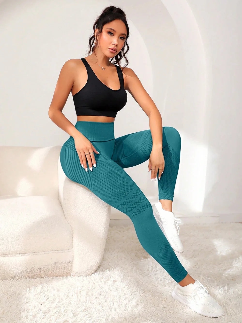 Pantalon de sport lignes contour taille haute LUXEPULSE - photo 4