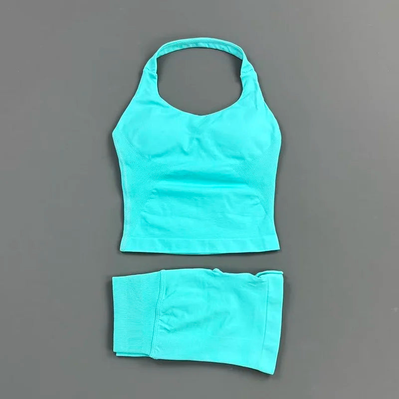Ensemble yoga 2 pieces brassiere dos nu et short push-up LUXEPULSE - photo 9