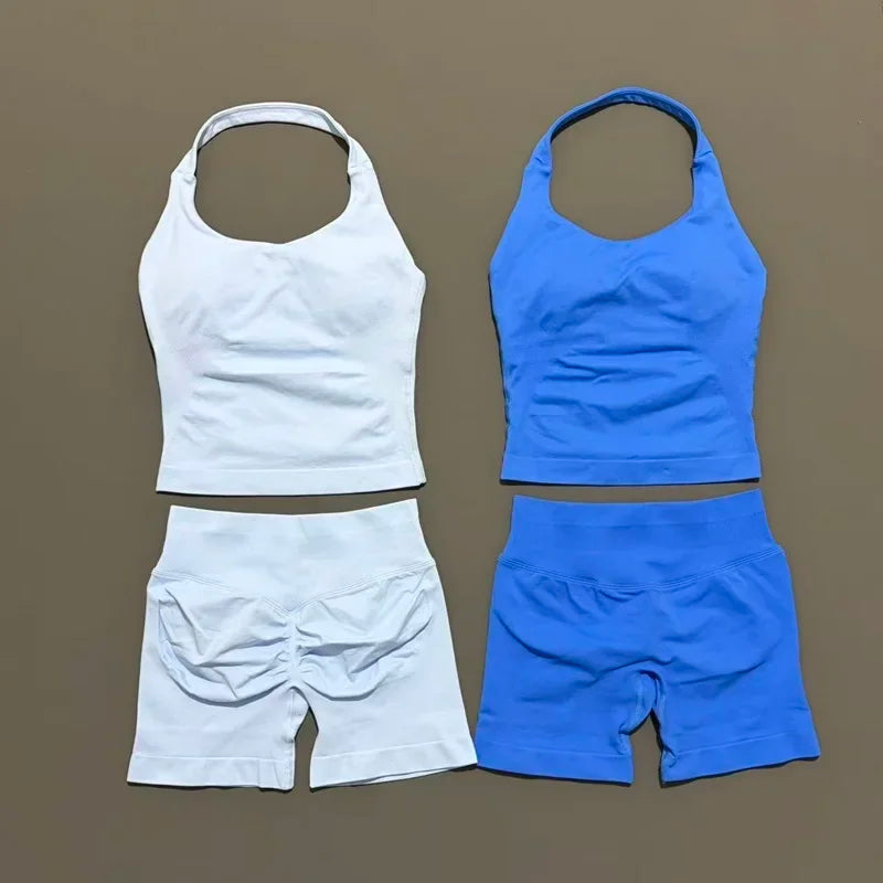 Ensemble yoga 2 pieces brassiere dos nu et short push-up LUXEPULSE - photo 5