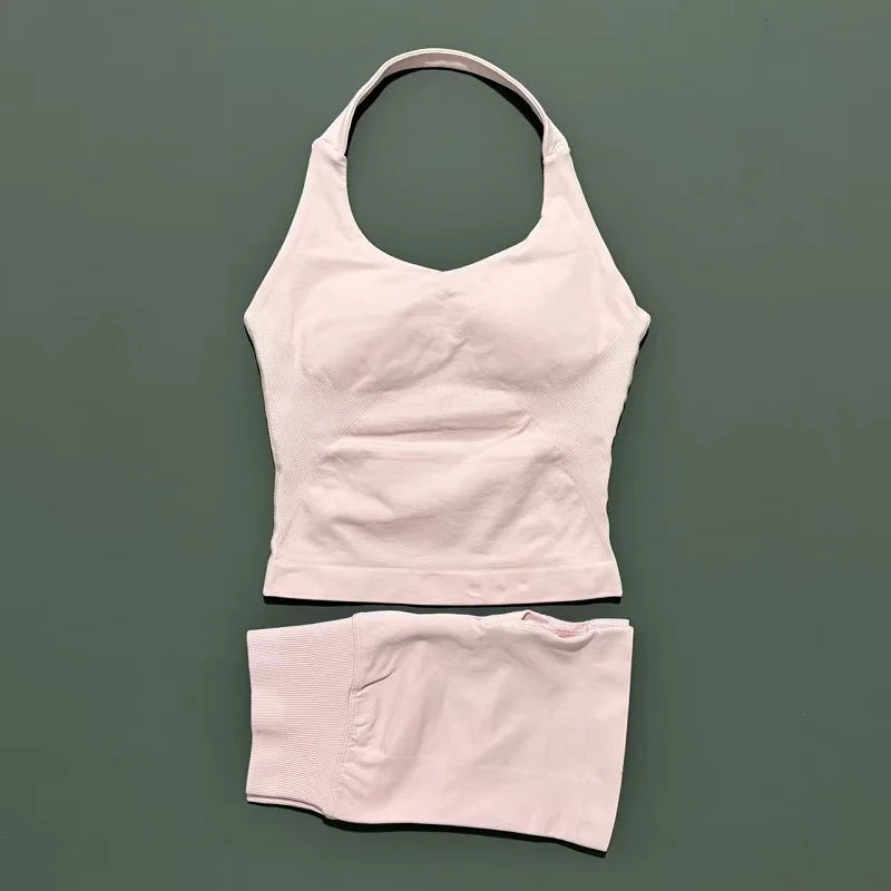 Ensemble yoga 2 pieces brassiere dos nu et short push-up LUXEPULSE - photo 12