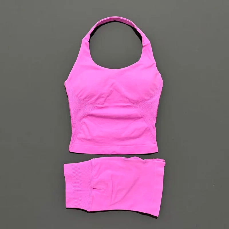 Ensemble yoga 2 pieces brassiere dos nu et short push-up LUXEPULSE - photo 19