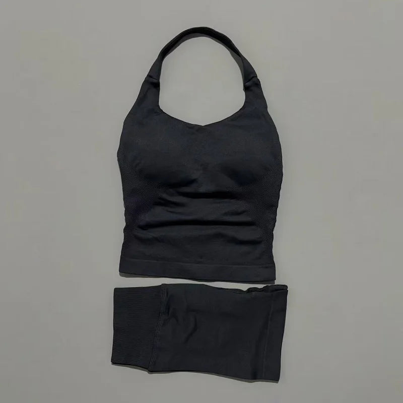 Ensemble yoga 2 pieces brassiere dos nu et short push-up LUXEPULSE - photo 16