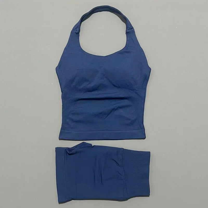 Ensemble yoga 2 pieces brassiere dos nu et short push-up LUXEPULSE - photo 17